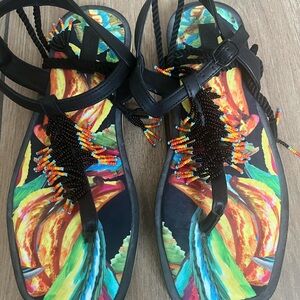 FARM Rio Black Sandals Modern Design